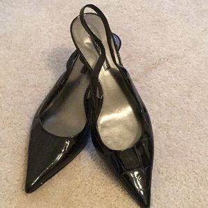 Bandolino Black patent Crocodile pumps